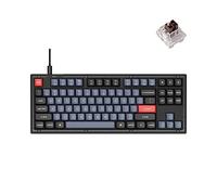 Keychron TKL Tenkeyless QMK/VIA Clavier mécanique filaire personnalisable, Macro programmable avec Keychron K Pro Switch marron compatible avec Mac Windows Linux (noir givré)