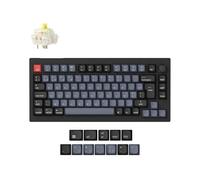 Keychron V1 Max AZERTY 75% Clavier Mécanique sans Fil Personnalisé, 2.4GHz Bluetooth Cable QMK/Via Programmable, Hot-Swap Gateron Jupiter Switch Mac/Windows/Linux, FR-ISO (Gateron Jupiter Banane)