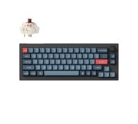 Keychron V2 Max Clavier Mécanique sans Fil 65%, 2.4 GHz/Bluetooth 5.1/USB, RGB avec QMK/Via Bouton Programmable, Hot-Swappable Gateron Brown, Gasket Mount pour Mac Windows Linux - Noir