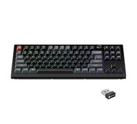 Keychron V3 Ultra TKL Clavier mécanique sans fil, ZMK Custom 8K, 2,4 GHz/Bluetooth/filaire avec rétroéclairage RVB, commutateur POM marron soie pré-lubrifiée, remplaçable à chaud pour Mac Windows