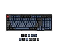 Keychron V5 ISO-FR-Layout Wired Custom Mechanical Keyboard Knob Version, 96% Layout QMK/Via Programmable, Hot-swappable K Pro Red Switch, for Mac Windows Linux (Frosted Black
