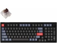 Keychron V5 QMK Clavier mécanique filaire, QWERTY US, RGB LED, noir carbone, Keychron K Pro Brown Knob V5-D3