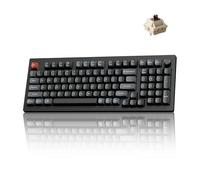 Keychron V5 Ultra Clavier mécanique sans fil 96 % avec taux d'interrogation de 8000 Hz et NKRO, RVB remplaçable à chaud, commutateurs marron, 97 touches, 2,4 GHz/Bluetooth/filaire, touches OSA PBT