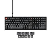 Keychron V6 8K Clavier Mécanique Filaire AZERTY Français Personnalisable, Format 100% avec Molette, QMK et Launcher, 8000 Hz, Hot-Swap, Switches Pom Rouges, Touches PBT OSA, RGB, Mac/Windows/Linux