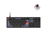 Keychron V6 Clavier mécanique filaire personnalisé, Macro programmable QMK/VIA avec Keychron K Pro Brown Switch compatible avec Mac Windows Linux Noir (non transparent)