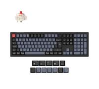 Keychron V6 Max AZERTY Clavier Mécanique sans Fil Personnalisé, 2.4G Bluetooth Cable Connection QMK/Via Programmable, Lumière RVB Hot-Swap Gateron Jupiter Red Switch pour Mac/Windows/Linux