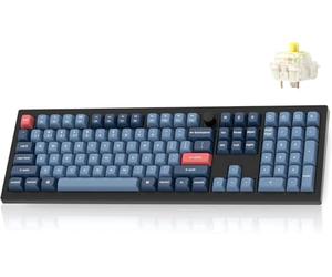Keychron V6 Max Clavier mécanique sans Fil, 2.4 GHz/Bluetooth/USB-C RGB 3 Modes QMK/Via Macro programmable, Hot-Swap PBT Keycaps pour Mac Windows Gateron Jupiter Banana