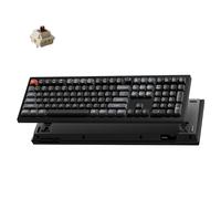 Keychron V6 Ultra 8K Clavier mécanique sans fil pleine grandeur, 8000 Hz, interrupteur marron remplaçable à chaud, rétroéclairage RVB, touches PBT 2,4 GHz/Bluetooth/filaire, pour Windows macOS Linux