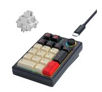 KEYCOOL K19 Clavier numérique sans fil, pavé numérique mécanique remplaçable à chaud Bluetooth 5.0/2,4 GHz, bouton multifonction RVB pour ordinateur portable, Mac, Win iOS, Android