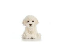 Living Nature Chiot Labradoodle, jouet doux et réaliste pour chien, peluche naturelle et écologique, 16 cm, Blanche