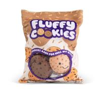 Keycraft Fluffy Cookies Squishy - Peluche Sensorielle | Coussin & Sac avec Snacks en Peluche | Jouet Créatif pour Enfants & Ados