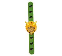 Keycraft Montre Triceratops pour Enfants par Wild Watches. Sangle enveloppante en Silicone à Clipser