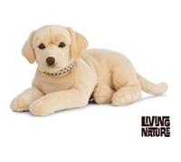 Living Nature Golden Labrador Géant, Chien en Peluche Doux et Réaliste, Peluche Écologique Naturli, 60cm, Doré