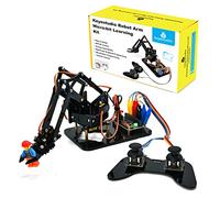 KEYESTUDIO BBC Micro:bit 4-DOF Robot Arm Kit (Exclude Microbit V2), STEM Education Kit with MakeCode/Python Coding of Programming Learning for 14+ Teenagers