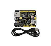 KEYESTUDIO Carte de contrôle Ethernet W5500 pour Arduino, microcontrôleur + bouclier Ethernet/Micro SD + micro USB (sans POE)