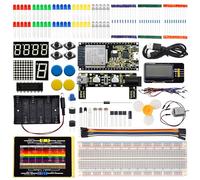 KEYESTUDIO Kit de démarrage de base pour carte de développement WiFi ESP32 ESP-32S ESP32-WROOM-32, tutoriel MicroPython, compatible avec Arduino C Langue Programmation Kit pour débutants