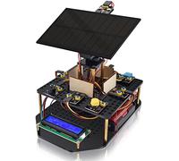 KEYESTUDIO Kit électronique de Suivi Solaire DIY pour Arduino UNO, capteur de température et d'humidité, capteur de lumière BH1750, etc. Cadeau de Programmation éducatif pour Adolescents Adultes