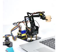 KEYESTUDIO Kit électronique Robot 4DOF avec tutoriel, Module de Suivi de Ligne, capteur à ultrasons, contrôle APP Via Smartphone, etc. pour Arduino IDE