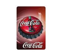 KEYGAMER Plaque en métal Coca Cola vintage pour garage, bar, maison, décoration murale 20,3 x 30,5 cm