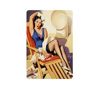 KEYGAMER Plaque en métal vintage « A Girl Exposed In The Sunshine » - Décoration murale - 20,3 x 30,5 cm