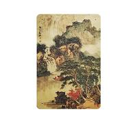 KEYGAMER Plaque vintage en métal avec peinture à l'encre représentant l'une des cinq milliers d'années de culture chinoise - Pour garage, bar, décoration murale - 20,3 x 30,5 cm