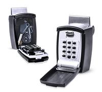 KeyGuard SL-591 Car Window Punch Button Lock Box, Black- Portable Key Storage Vault LockBox Fits House Keys, Car Keys, Fobs, Credit Cards/IDs + | Rideshare Keypad Safe Box, Digital Push Button Lock