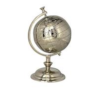 Keyhomestore | Globe compact avec finition nickel (Ø15 cm) | Objet polyvalent pour bureau ou décoration pour environnements contemporains - Fabriqué en Italie