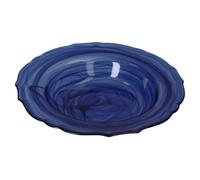 Keyhomestore - Lot de 6 assiettes creuses en verre bleu albâtre dégradé - Élégant et résistant, diamètre 23 cm, hauteur 5 cm, idéal pour les pâtes, les soupes et les deuxièmes plats.