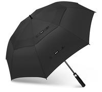 KEYHOT Parapluie Golf L, Parapluies de Golf Grande Taille Resistant Vent Fort Solide Pour Homme Femme (Noir XL)