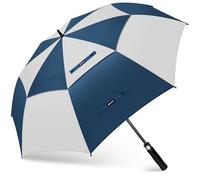 KEYHOT Parapluie Golf L, Parapluies de Golf Grande Taille Resistant Vent Fort Solide Pour Homme Femme (Blanc/Bleu XXL)