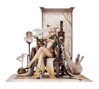 Keyhvao Figurine de Ningguang de 27,5 cm, modèle de base de scène cool, statue, position assise, figurine de jeu Ningguang en PVC, décoration de bureau, cadeau pour les fans