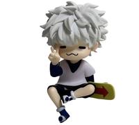 Keyhvao Figurine Killua Zaoldyeck de 8 cm - Modèle mignon - Statue Killua Zaoldyeck - Décoration de bureau - Matériau PVC - Cadeau pour amis et fans