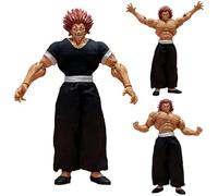Keyhvao Hanma Yujirō, figurine Hanma Baki avec têtes mobiles et interchangeables - Figurine de dessin animé cool Baki - Décoration en PVC - Cadeau pour les fans (Hanma Yujirō)