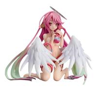 Keyhvao Jibril Figurine 15 cm Ailes Blanches Modèle Genoux Statuettes Anime Figurines Mignon Décoration PVC Matériau Cadeaux pour les Fans, Unisexe