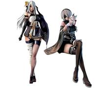 Keyhvao Kimono A2, 2B Figure 2Bautomata - Joli modèle de statue 2B YoRHa No.2 de type B - Figurines d'anime en PVC - Décoration de bureau - Cadeaux pour les fans et les amis (A2 + 2B)