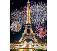 KEYIFA 5D Diamond Painting Kit Complet, DIY Tour Eiffel Paris Full Drill Diamond Painting pour Adultes, CréAtifs Peintures Arts Diamond Painting avec Accessoires, Murale DéCoration 30x40cm