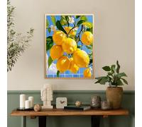 KEYIFA Citronnier Fleurs Peinture par Numéros pour Adulte, Kits de Peinture au Numéro avec Acrylique, DIY Creatif Toile Paint by Numbers Kits, Décoration de Maison 30x40cm