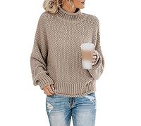 KeYIlowys Automne/Hiver Nouveau Style Chandail Femmes éPais Fil Pull à Col Roulé Chandail Femmes