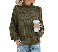 KeYIlowys Automne/Hiver Nouveau Style Chandail Femmes éPais Fil Pull à Col Roulé Chandail Femmes