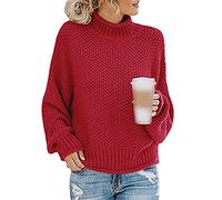 KeYIlowys Automne/Hiver Nouveau Style Chandail Femmes éPais Fil Pull à Col Roulé Chandail Femmes