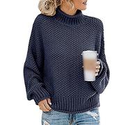 KeYIlowys Automne/Hiver Nouveau Style Chandail Femmes éPais Fil Pull à Col Roulé Chandail Femmes