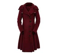 KeYIlowys Manteau en Laine à Ourlet IrréGulier pour Femmes