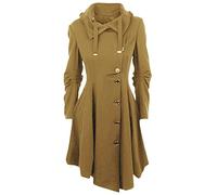 KeYIlowys Manteau en Laine à Ourlet IrréGulier pour Femmes