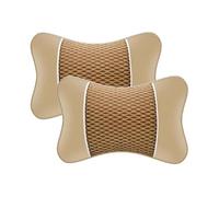 KEYLEON 2 Pièces Oreiller Cervical pour Siège Auto pour Ford Puma MK2 St/St-Line X 2020-2023 2024, kissen Auto Coussins D'appui-tête de Voiture Auto nackenkissen kopfstütze,Beige