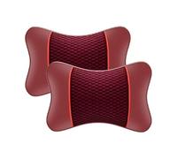 KEYLEON 2 Pièces Oreiller Cervical pour Siège Auto pour Jaguar E-Pace (2017-), kissen Auto Coussins D'appui-tête de Voiture Auto nackenkissen kopfstütze,Red