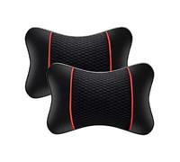 KEYLEON 2 Pièces Oreiller Cervical pour Siège Auto pour Mazda CX-30 2019-2024, kissen Auto Coussins D'appui-tête de Voiture Auto nackenkissen kopfstütze,Black-Red