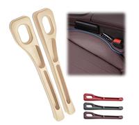 KEYLEON 2 Pièces Remplisseur pour Espace Entre Sièges Auto pour Nissan Juke (2010-2019), Car Seat Gap Filler Voiture Siège Bouchon D'éCart,Beige