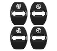 KEYLEON 4 Pièces Couvercle de Serrure de Porte de Voiture pour MG ZS EV 2019-2022 2023 2024, Couvercle de Serrure de Porte de Voiture en Acier Inoxydable,Black