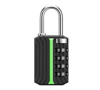 Keyless Combination Padlock - Waterproof Zipper and Door Lock for Security, Suitable for Lockers, Gates, Garages, Offices, Patios, Backpacks, Moving, Travel, Metal Construction, Resettable Code