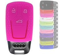 KEYLESS Etui en Silicone pour e Voiture WABE Pink Compatible avec Audi A4 A5 A6 A7 TT Q2 Q5 Q7 A8 Q8